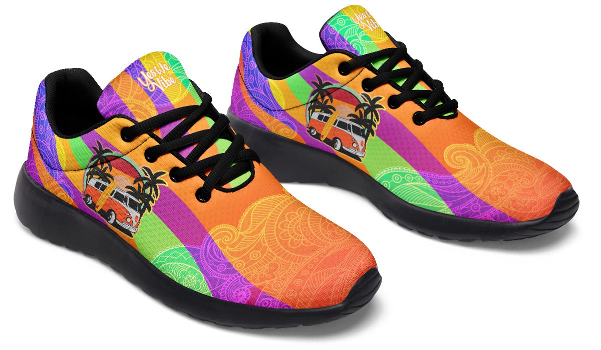 Hippie Van And Surfboard