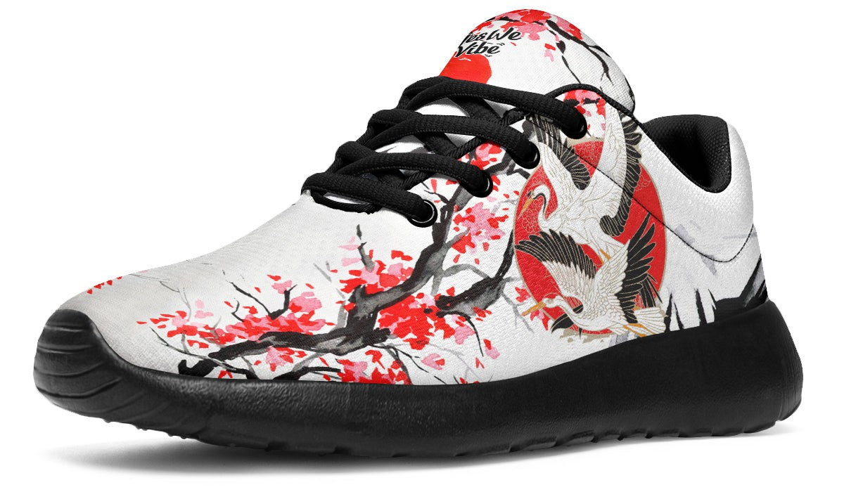 Japanese Crane And Mountain