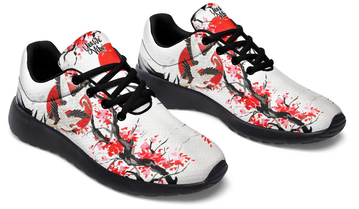 Japanese Crane And Mountain