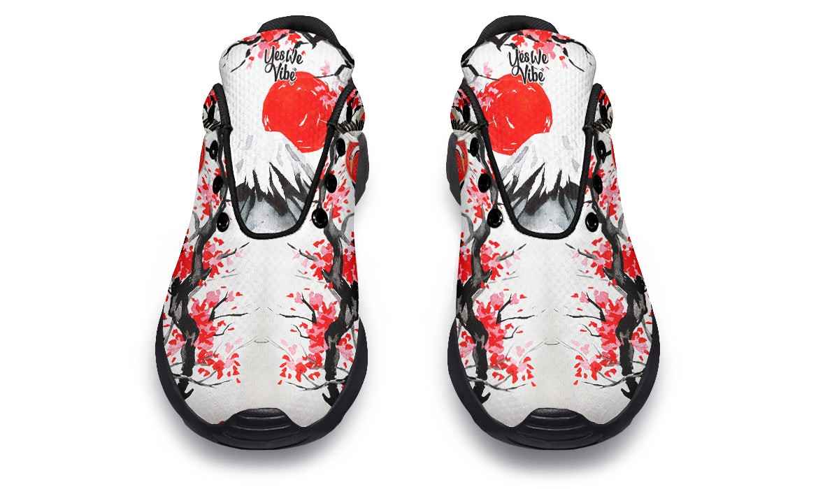 Japanese Crane And Mountain