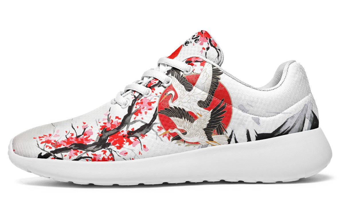 Japanese Crane And Mountain