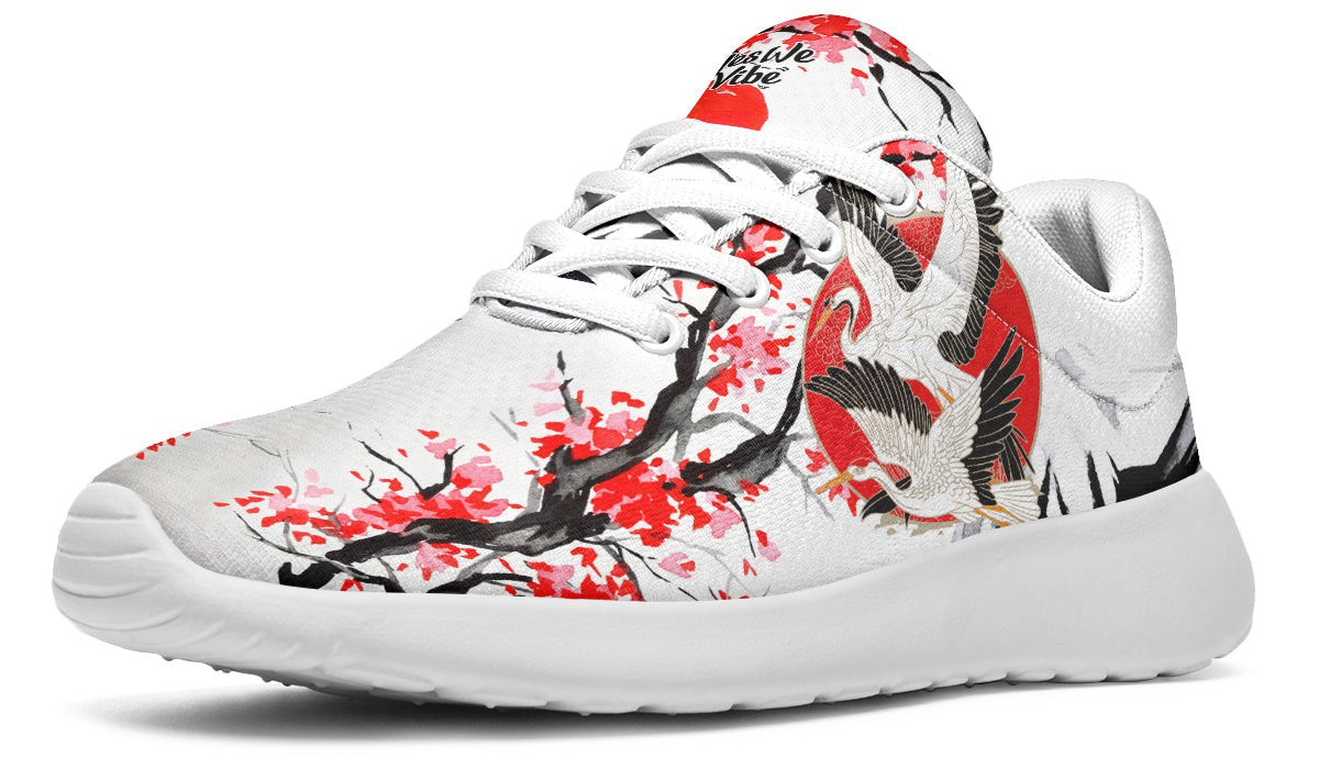 Japanese Crane And Mountain