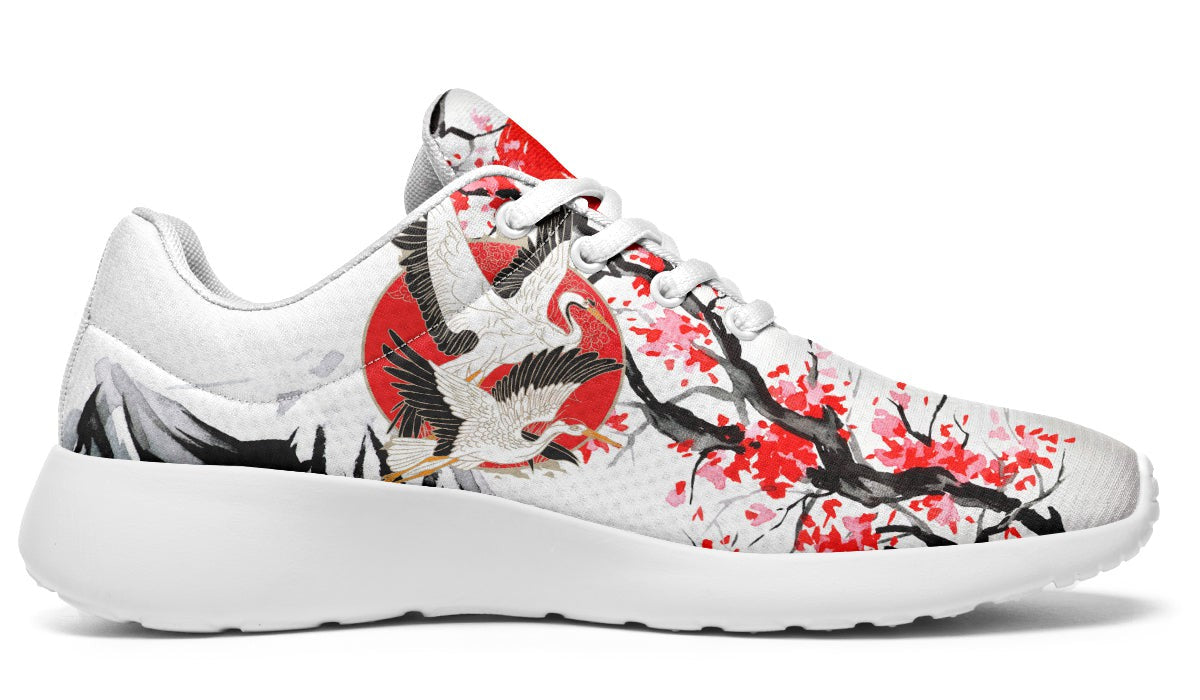 Japanese Crane And Mountain