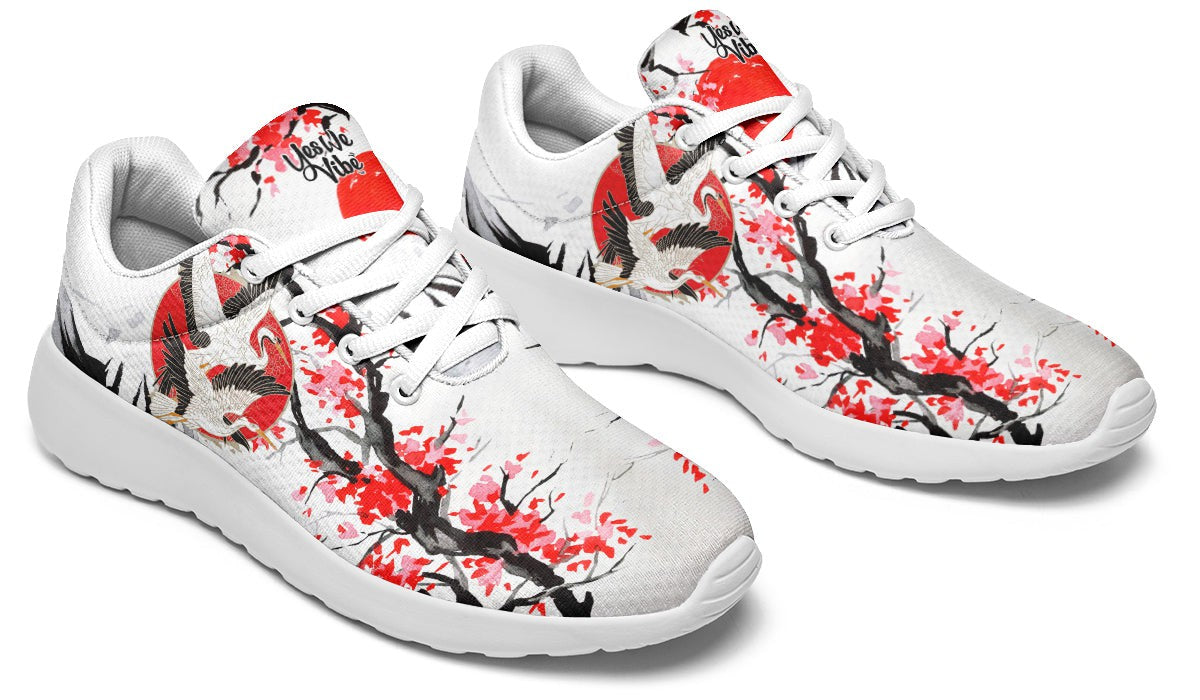 Japanese Crane And Mountain