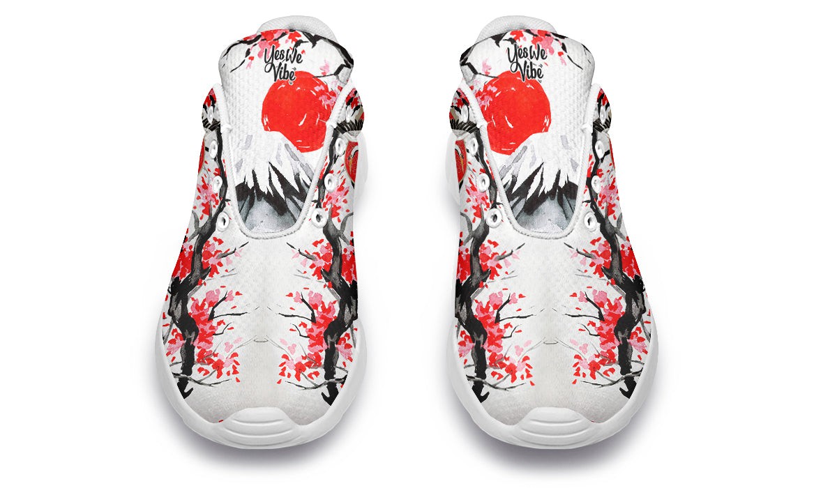 Japanese Crane And Mountain