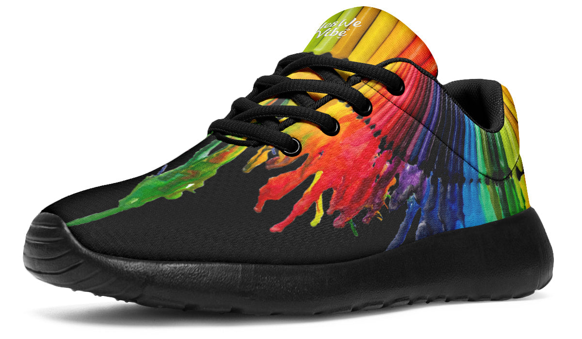 Melted Crayon Rainbow Black