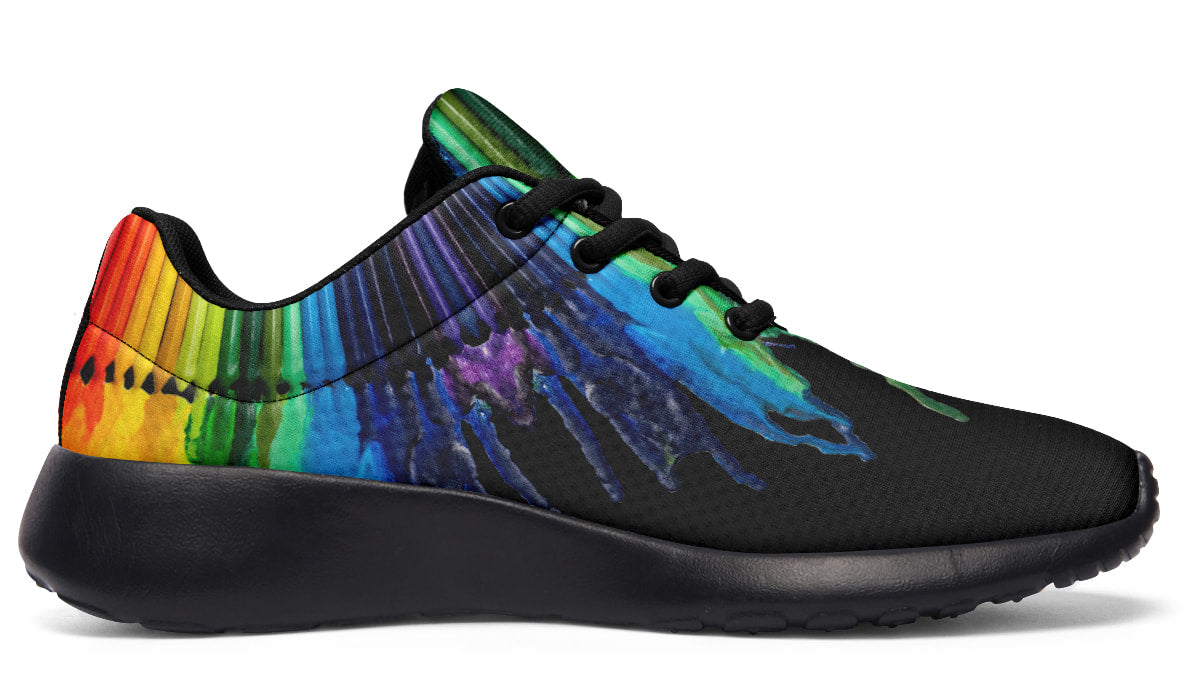Melted Crayon Rainbow Black