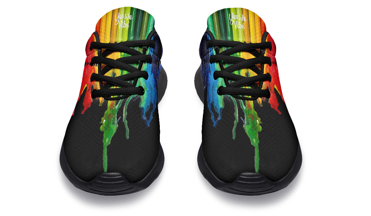 Melted Crayon Rainbow Black