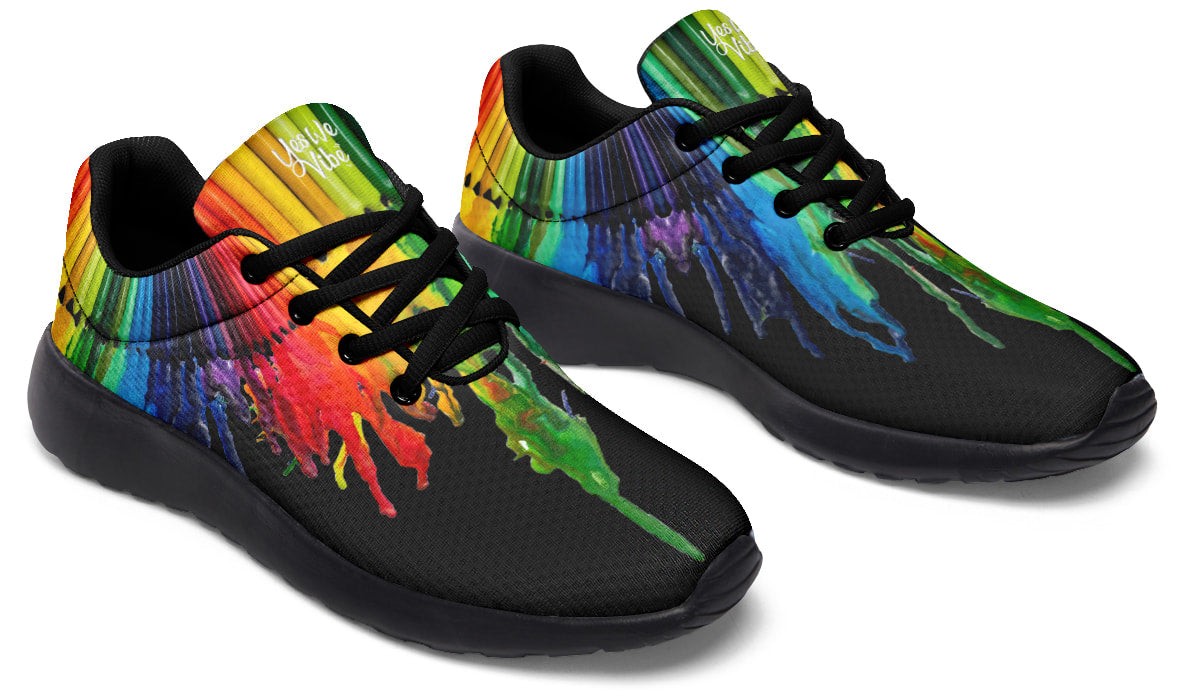 Melted Crayon Rainbow Black