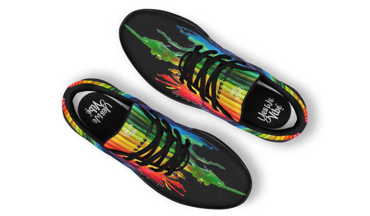 Melted Crayon Rainbow Black