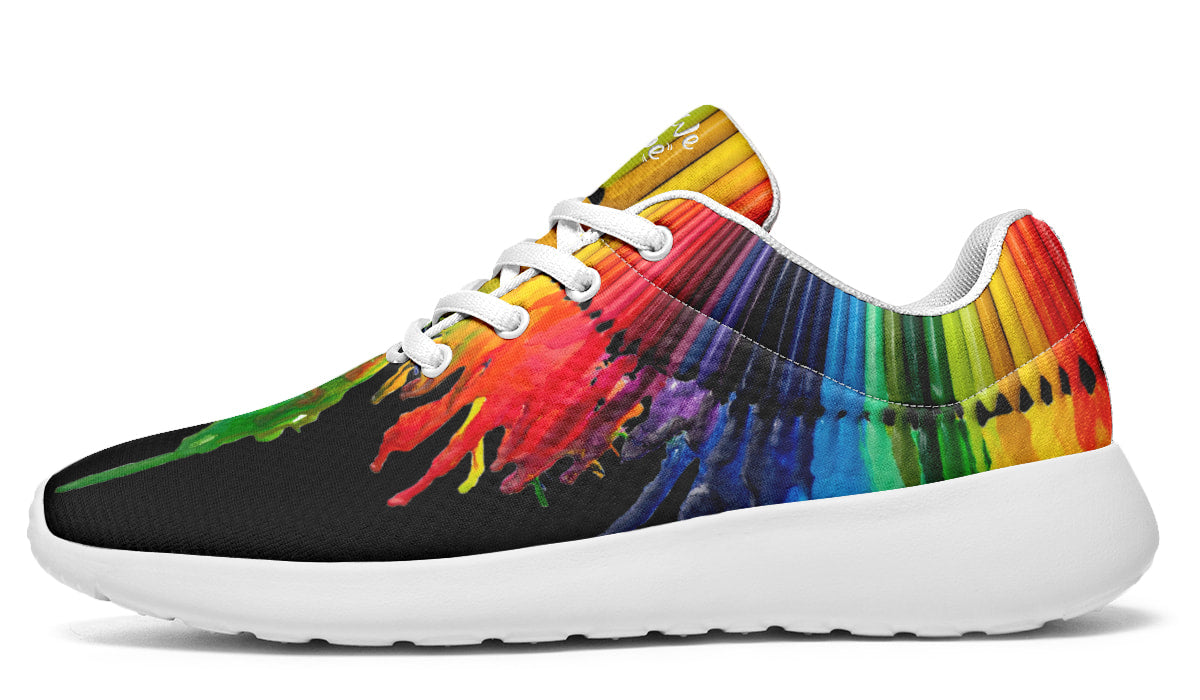 Melted Crayon Rainbow Black