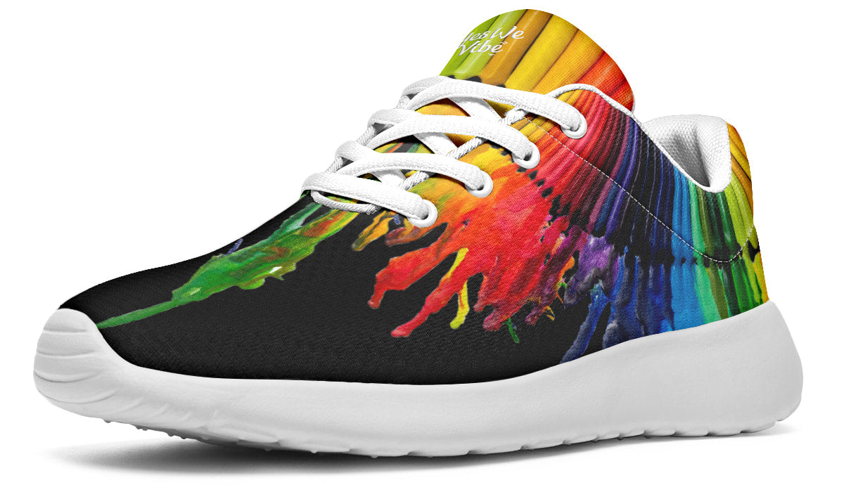 Melted Crayon Rainbow Black