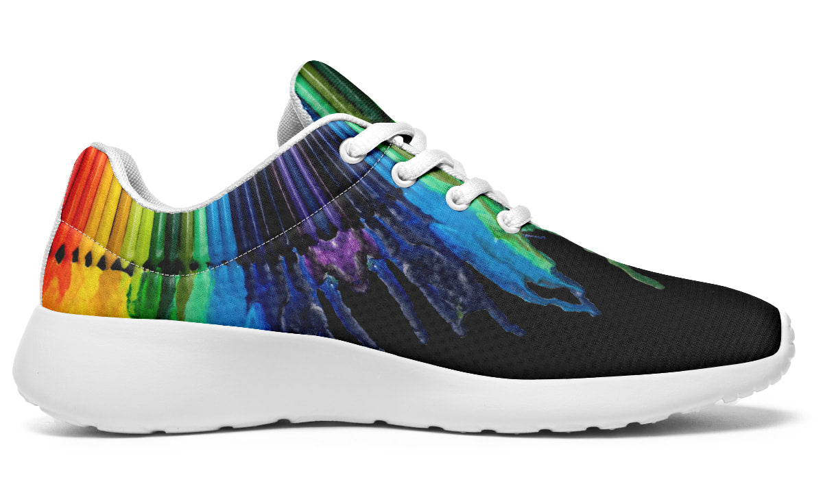 Melted Crayon Rainbow Black