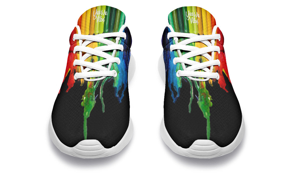 Melted Crayon Rainbow Black