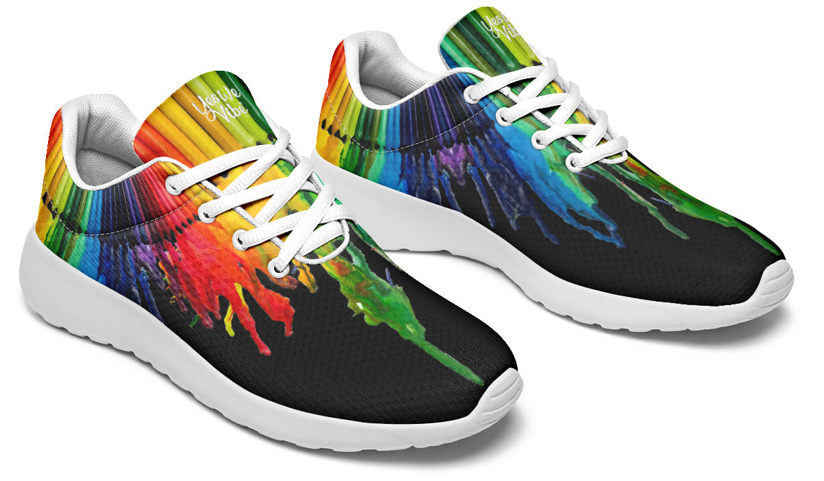 Melted Crayon Rainbow Black