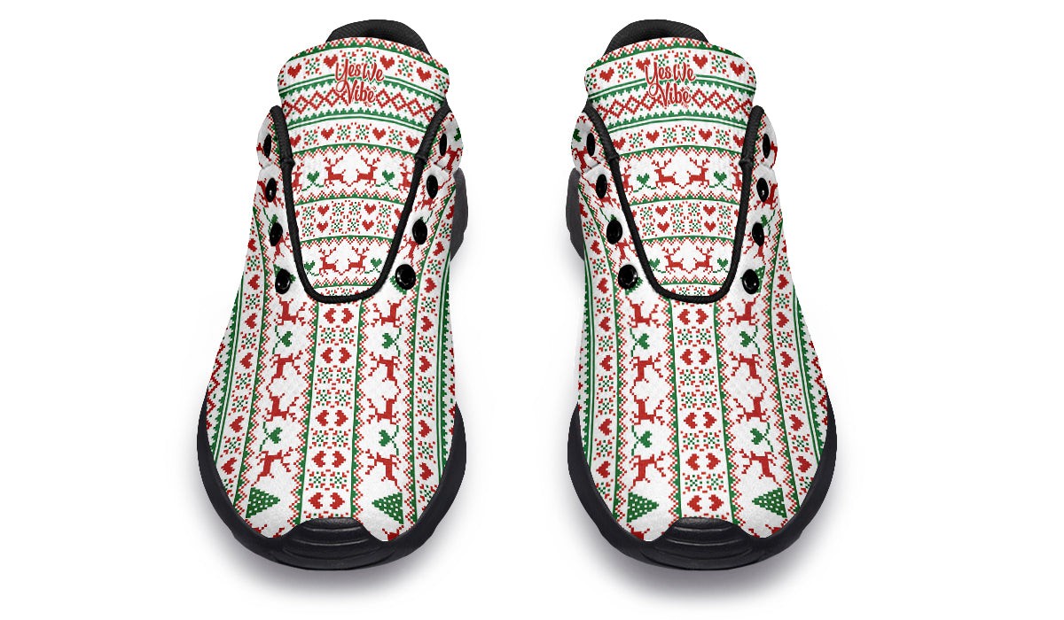 Pixel Deers And Christmas Trees