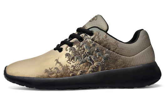 Stone Relief War Horses On Waves