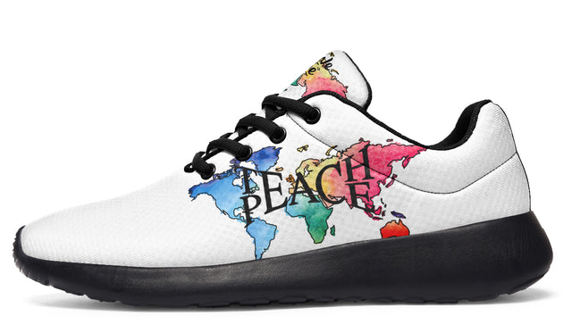 Teach Peace World Watercolor
