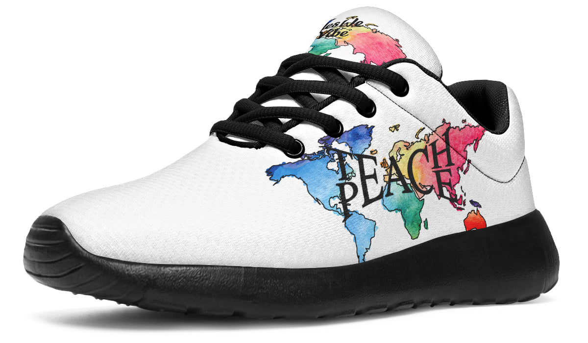 Teach Peace World Watercolor