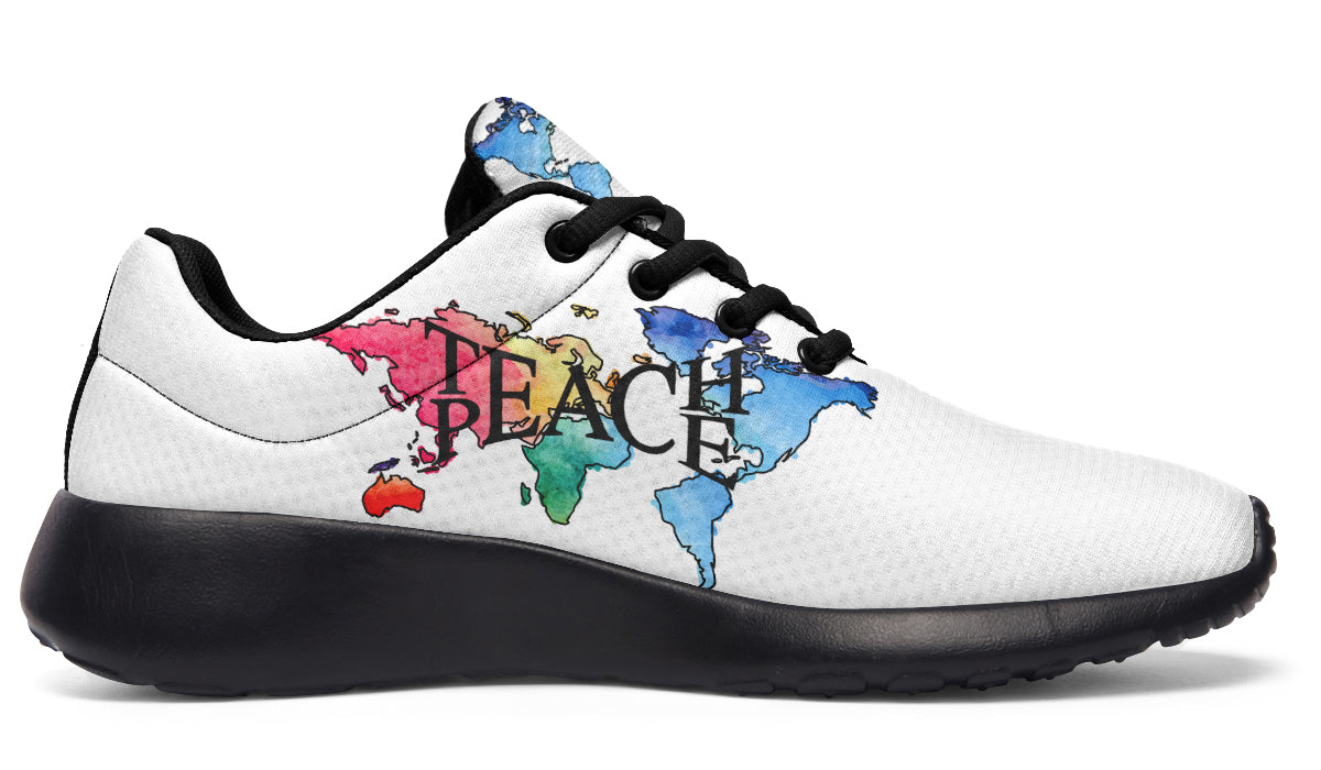 Teach Peace World Watercolor