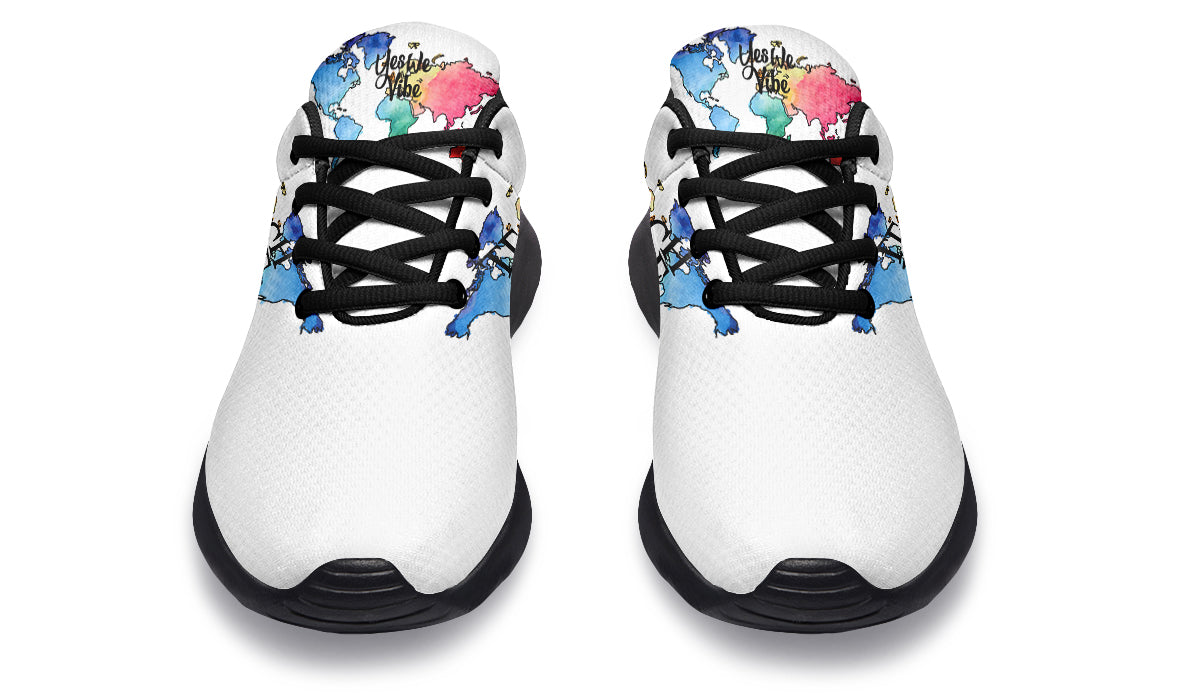 Teach Peace World Watercolor