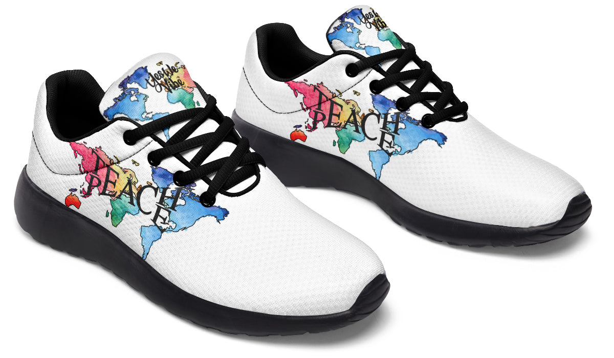 Teach Peace World Watercolor