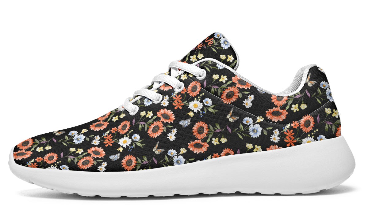 Wild Flowers And Butterflies