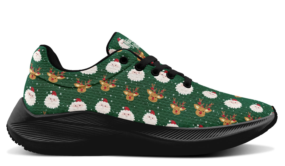 Cute Santa Claus And Reindeer