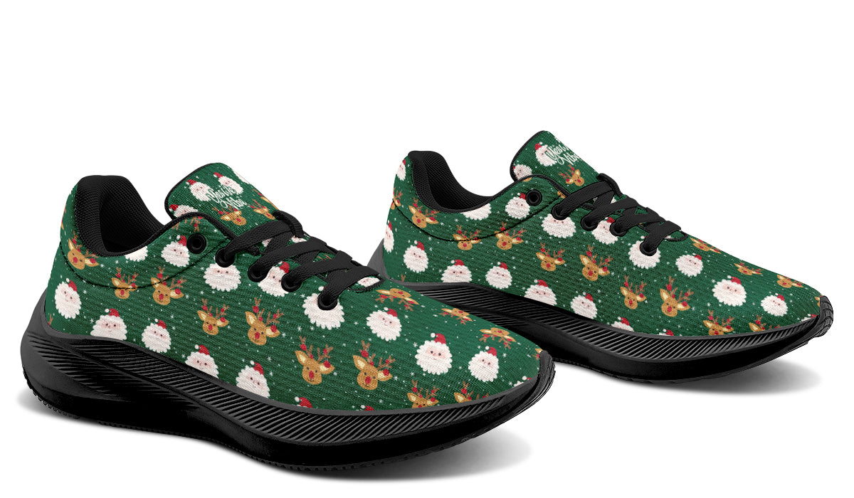 Cute Santa Claus And Reindeer