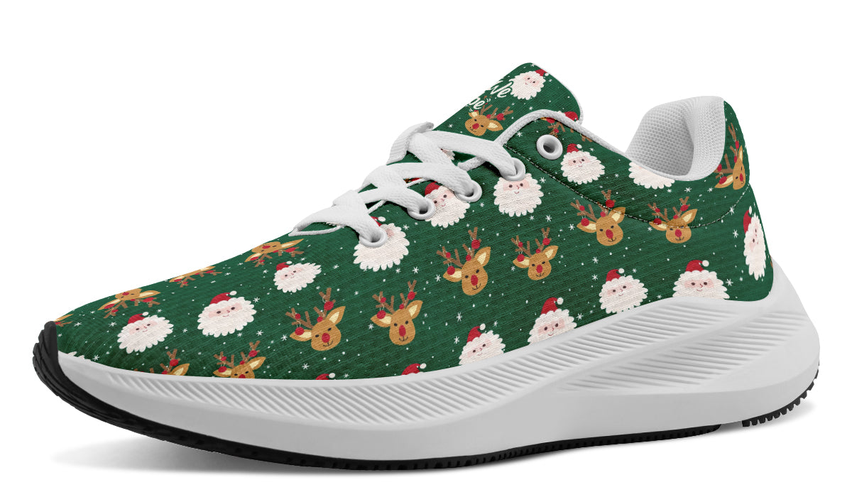 Cute Santa Claus And Reindeer