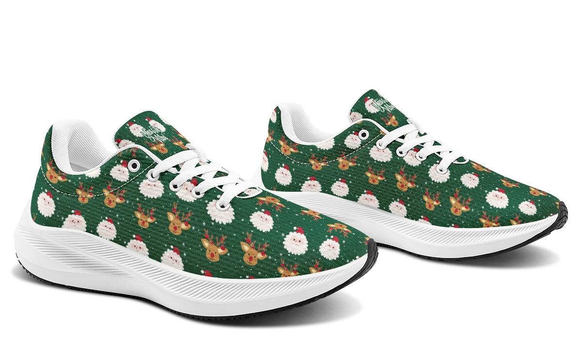 Cute Santa Claus And Reindeer