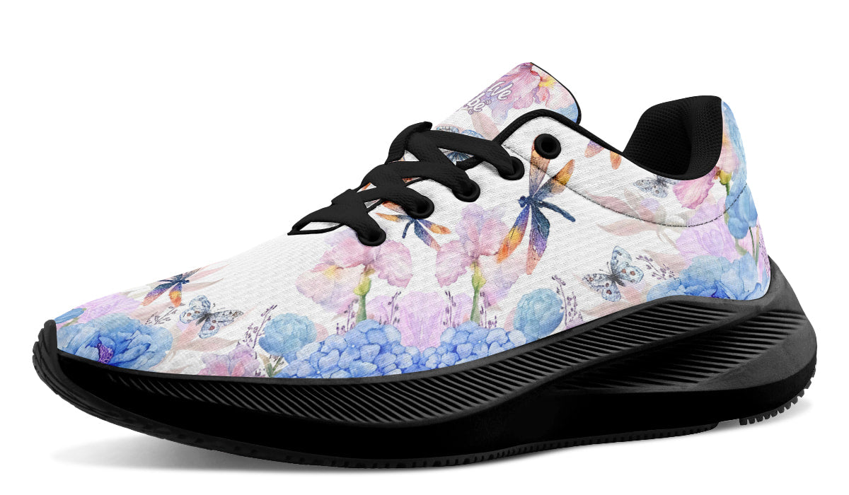 Flowers And Dragonfly