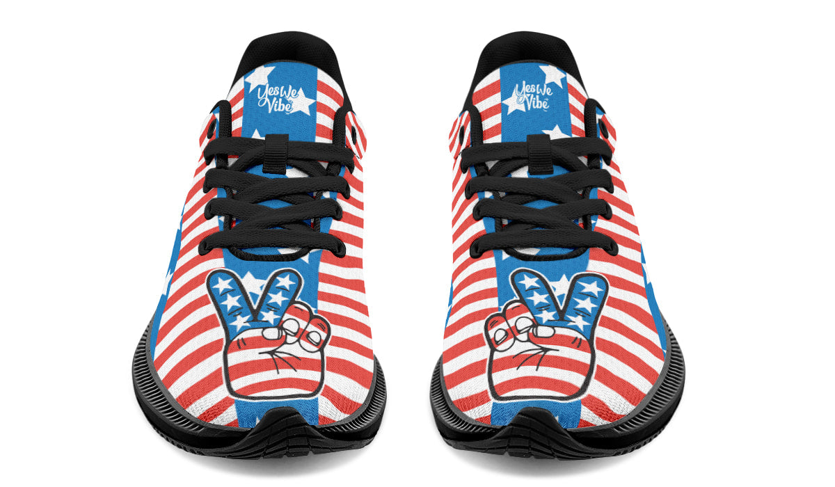 Peace Sign USA Flag