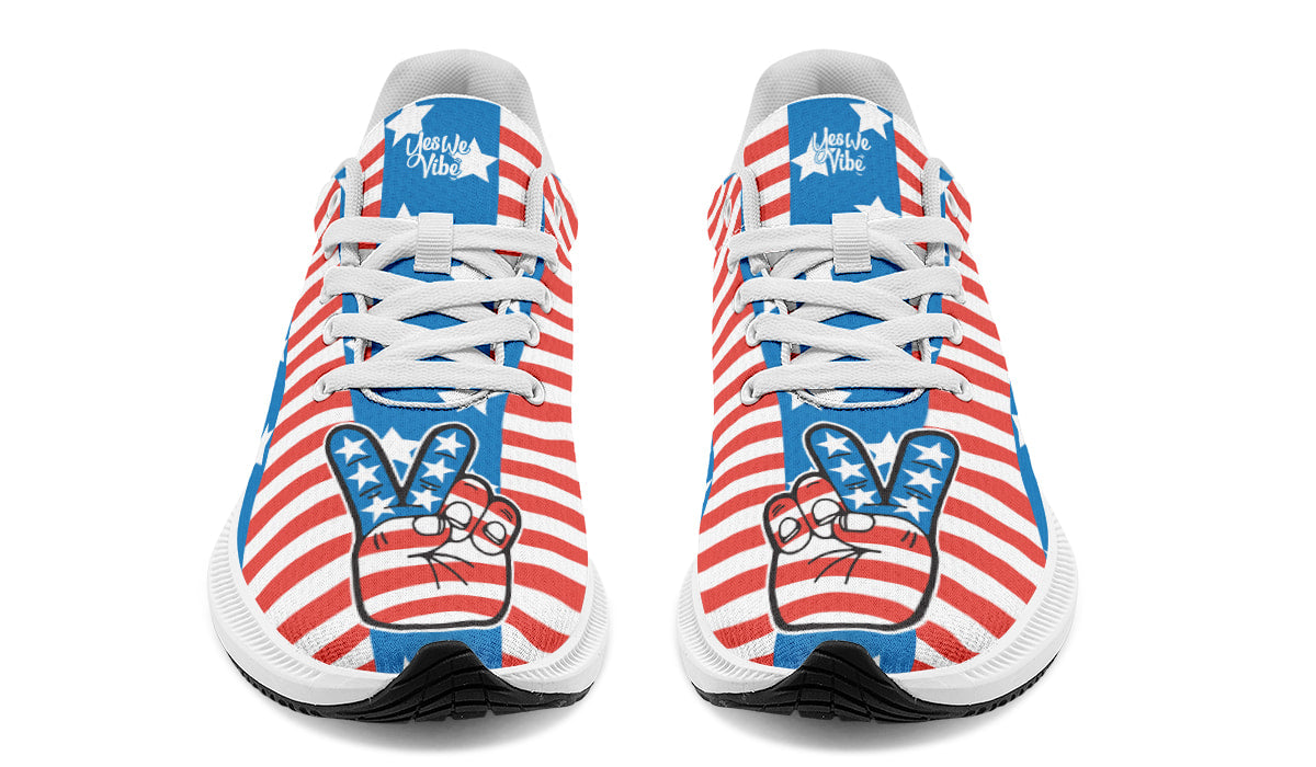 Peace Sign USA Flag