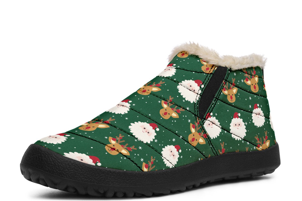 Cute Santa Claus And Reindeer