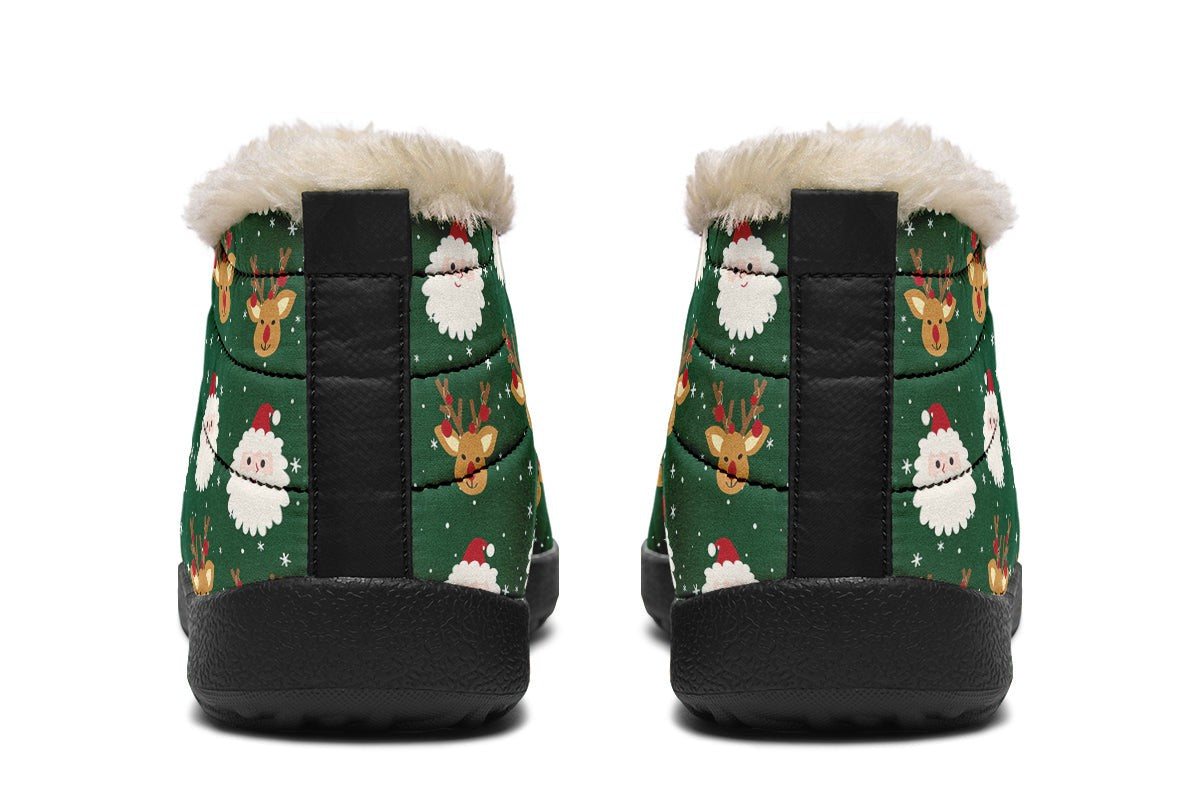 Cute Santa Claus And Reindeer