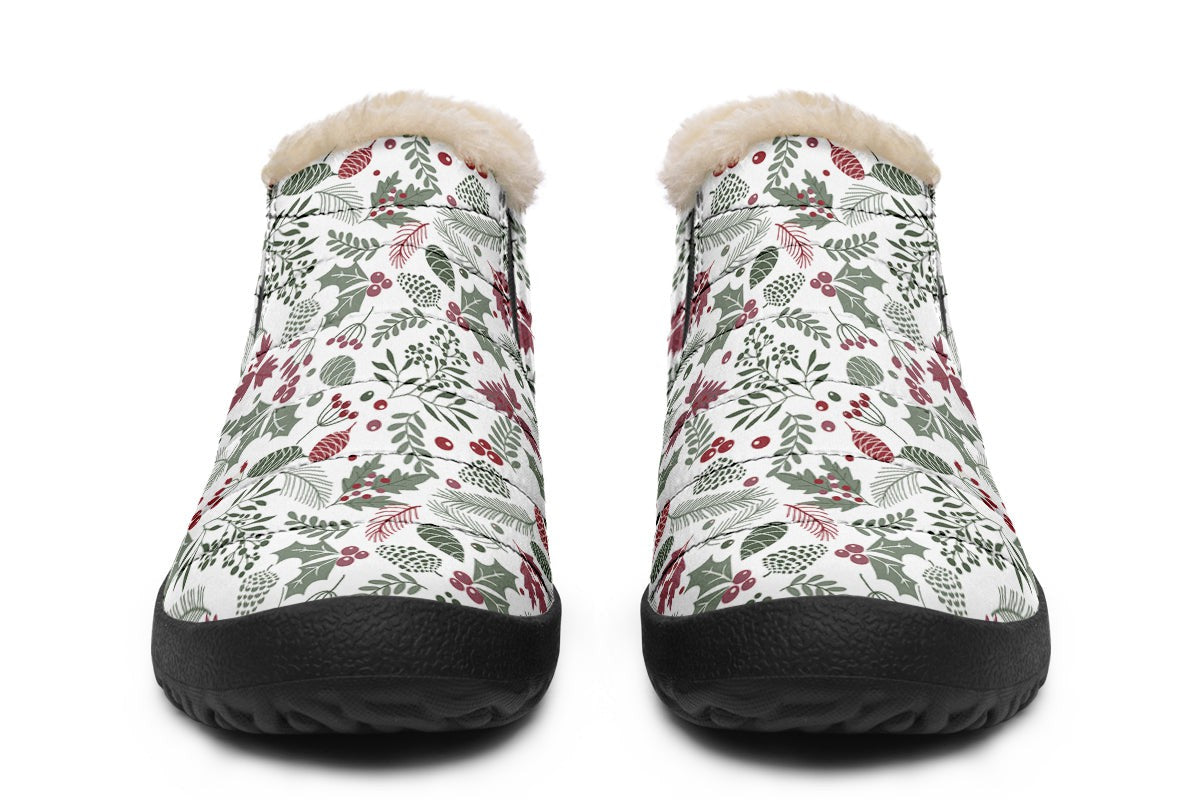 Fir Cone Holly Leaves And Berries