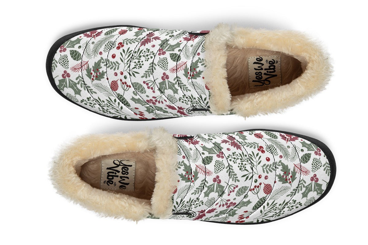 Fir Cone Holly Leaves And Berries