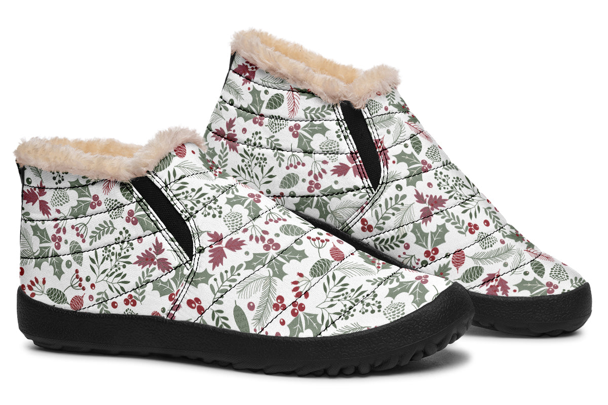 Fir Cone Holly Leaves And Berries