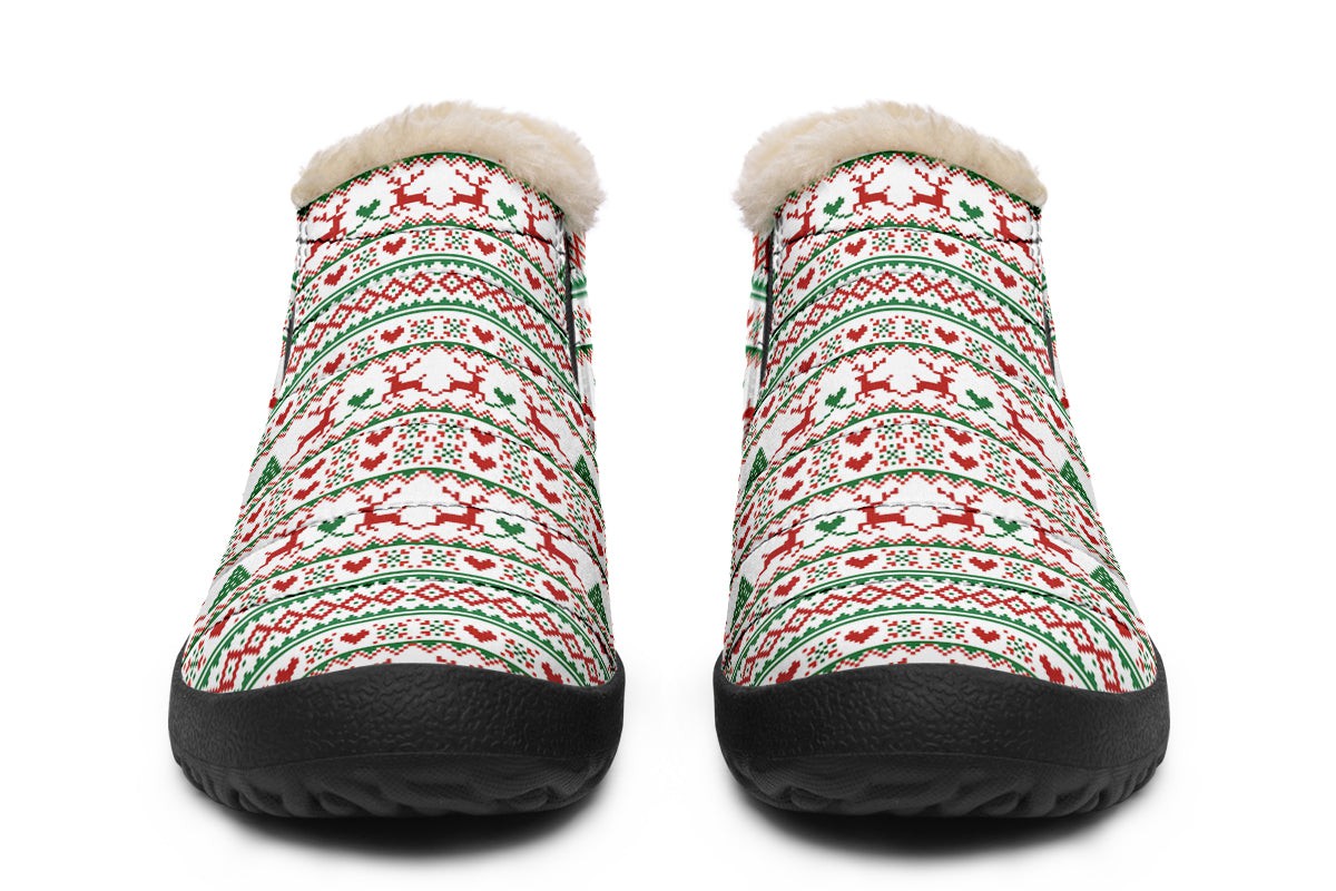 Pixel Deers And Christmas Trees