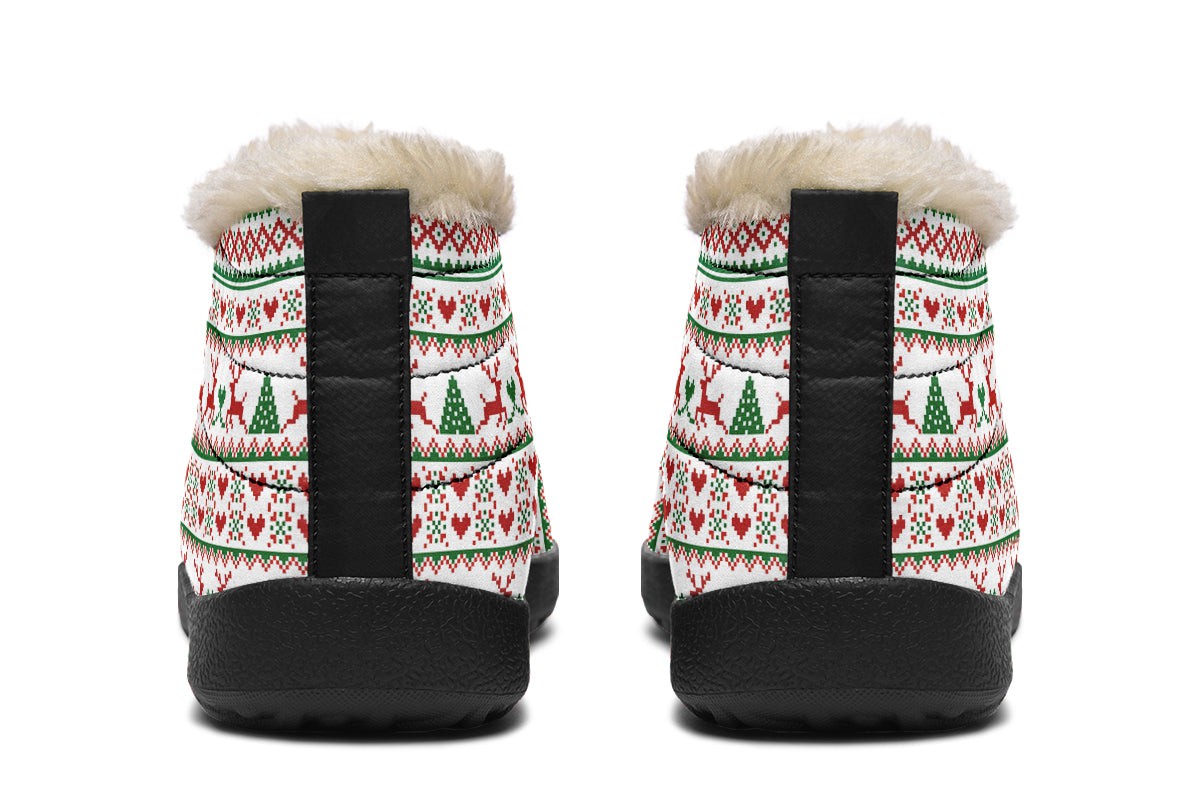 Pixel Deers And Christmas Trees