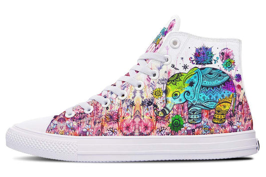 Elephant And The Flowers