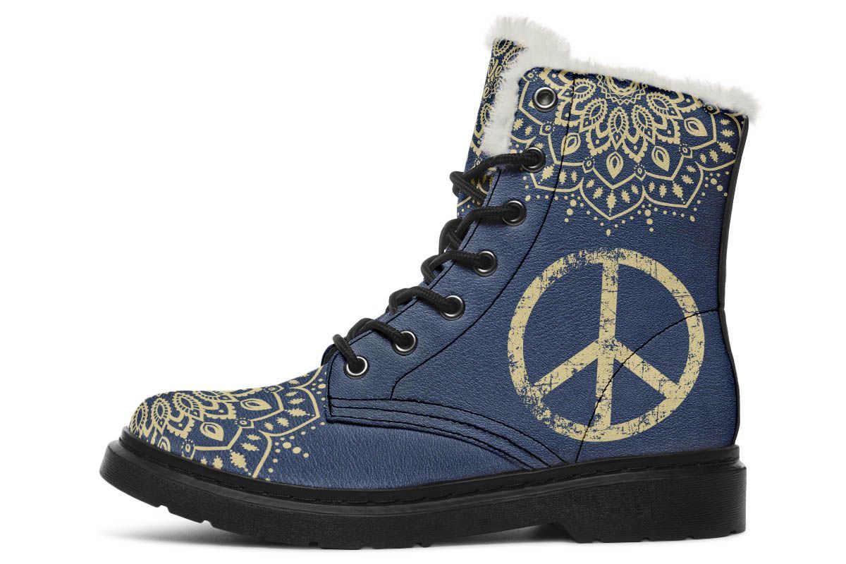 Peace Sign Mandala Blue