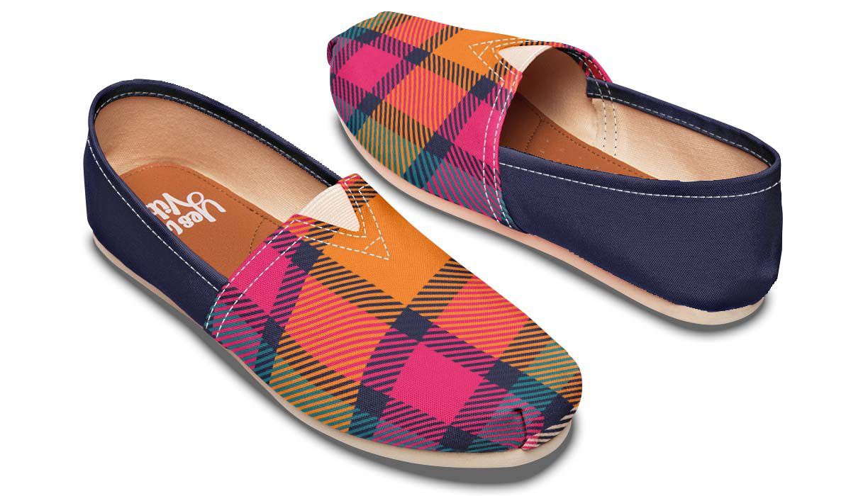 Plaid Color Pink Navy