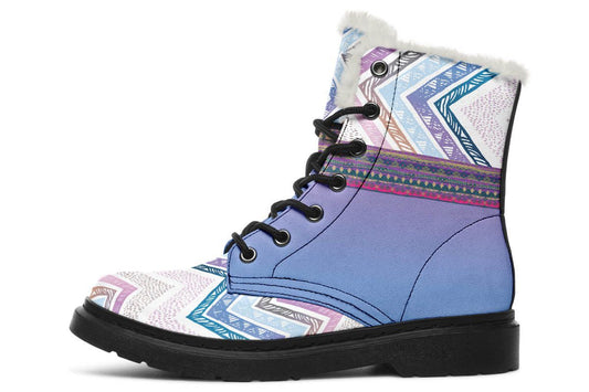 Boho Pattern White Blue