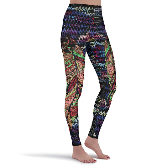 Colorful Feather With Patterns