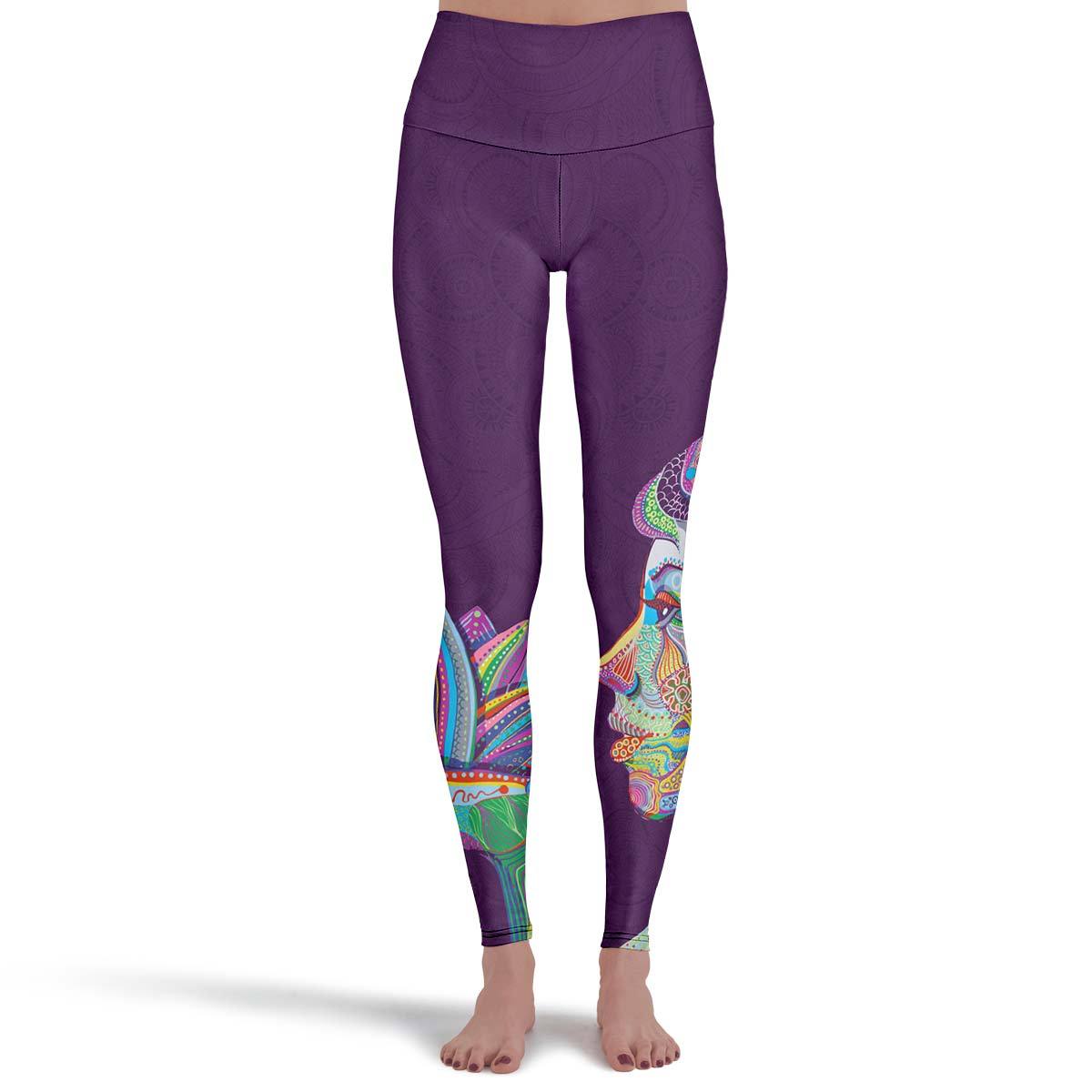 Woman And Lotus Dark Purple