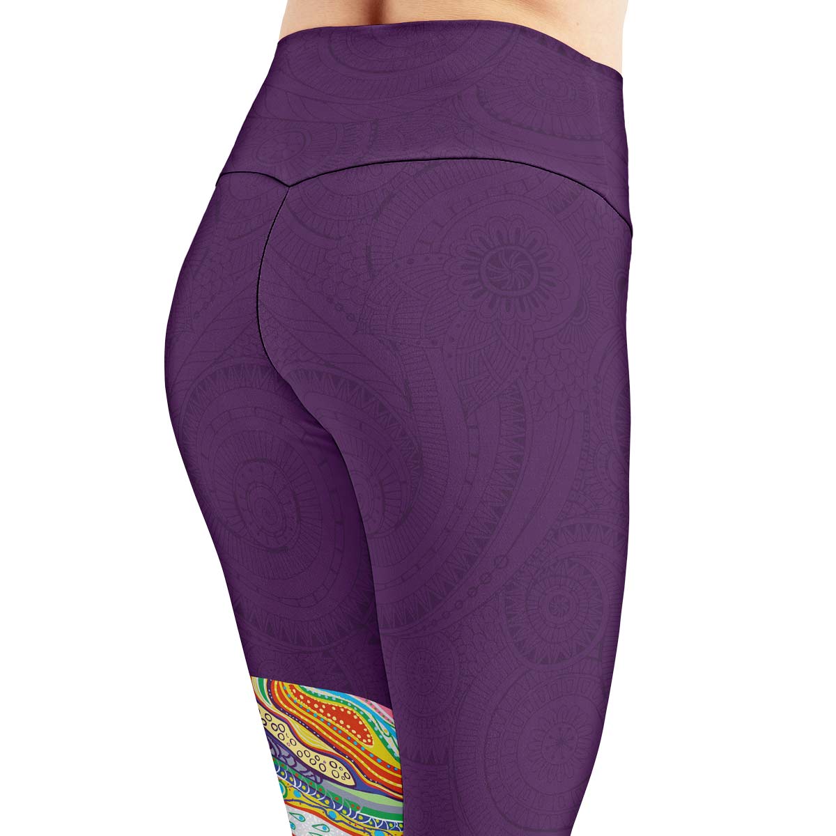 Woman And Lotus Dark Purple