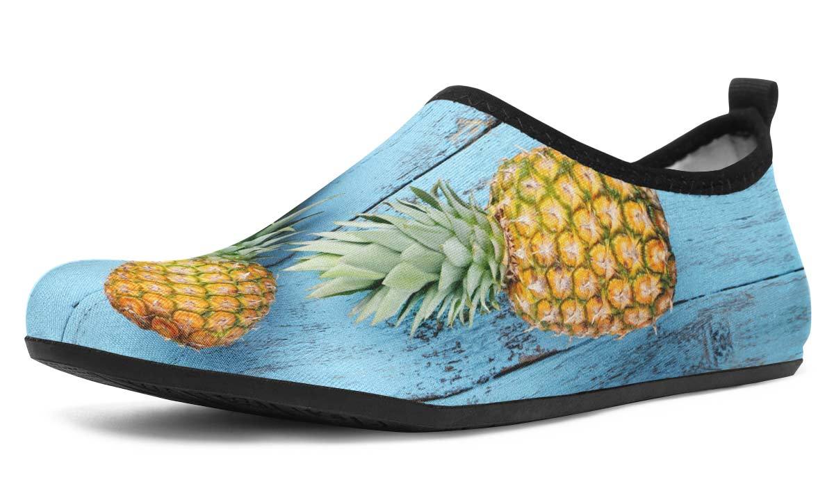 Pineapples Blue Wood