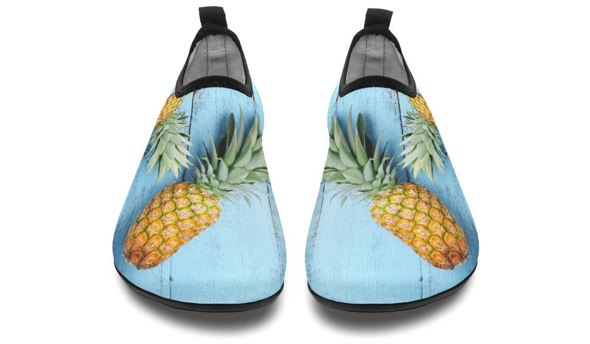 Pineapples Blue Wood